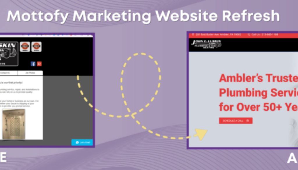 Mottofy Marketing completed a website refresh for John E. Luskin & Son Plumbing & Heating of Ambler, PA.